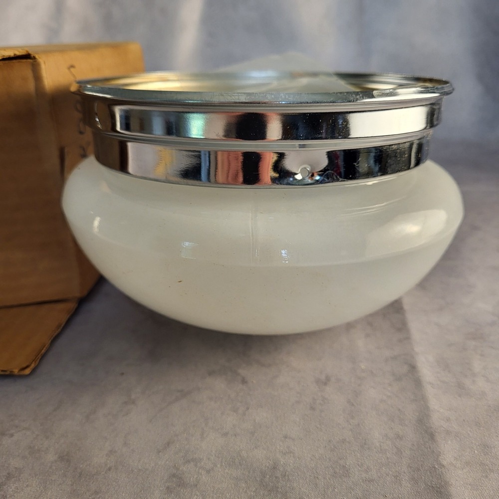 Vintage Original Diamond Mid Century Modern Light Fixture Ceiling 7" NOS